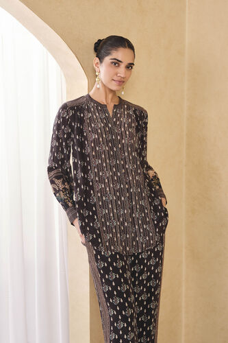 Audun Printed Co-ord Set - Black, Black, image 4